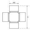 UNIVERSAL JOINT 22mm x 54.8mm FOR PTO SHAFT. - Image 2