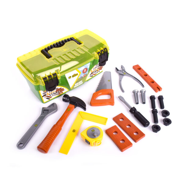 JOHN DEERE DELUXE TOOL BOX SET.