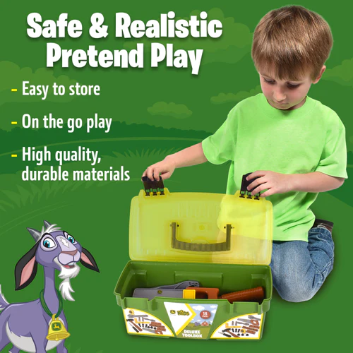 JOHN DEERE DELUXE TOOL BOX SET. - Image 3