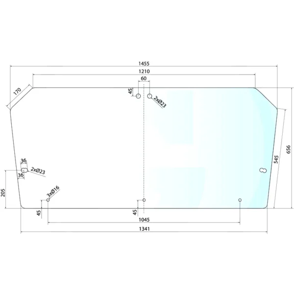 REAR WINDOW FOR CASE IH STEYR CS78 CS80 CS85 CS86 CS90 CS94 CS95 CS100 CS105 CS110 CS120 CS130 CS150 TRACTORS.