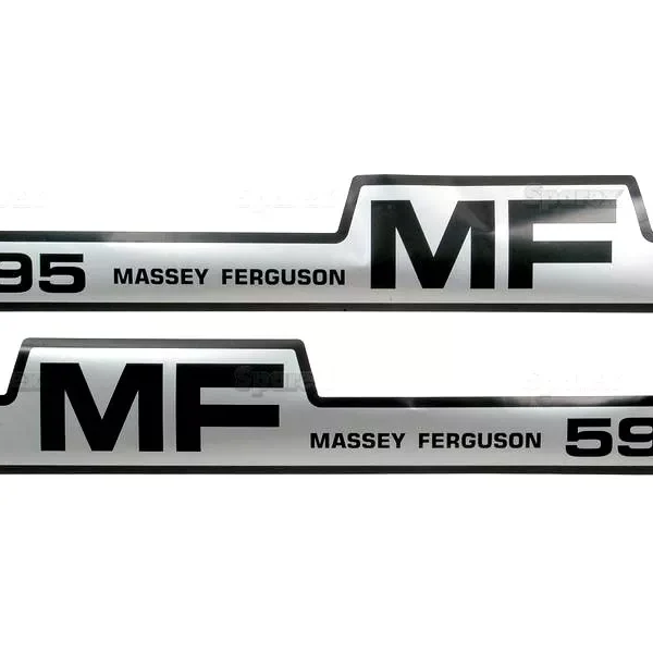 BONNET DECAL SET FOR MASSEY FERGUSON 595 TRACTORS.