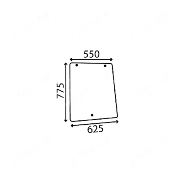 SIDE WINDOW GLASS FOR FORD 3430 3930 4130 4630 4830 5030 TRACTORS.