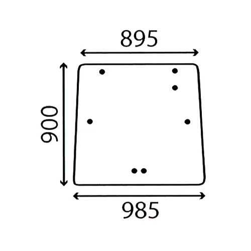 REAR WINDOW GLASS FOR MASSEY FERGUSON 3000 3100 3600 SERIES TRACTORS FROM SERIAL NO. C1360222