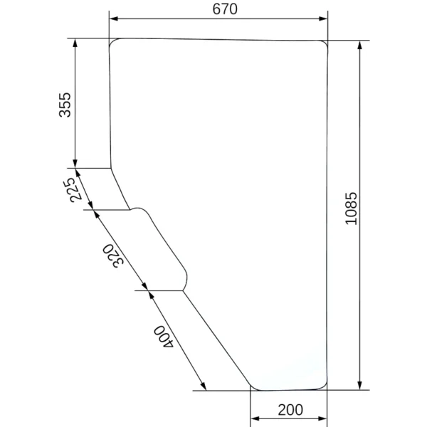 DOOR GLASS PANEL FOR RENAULT CERES 60 65 70 75 85 95 310 320 330 340 TRACTORS.