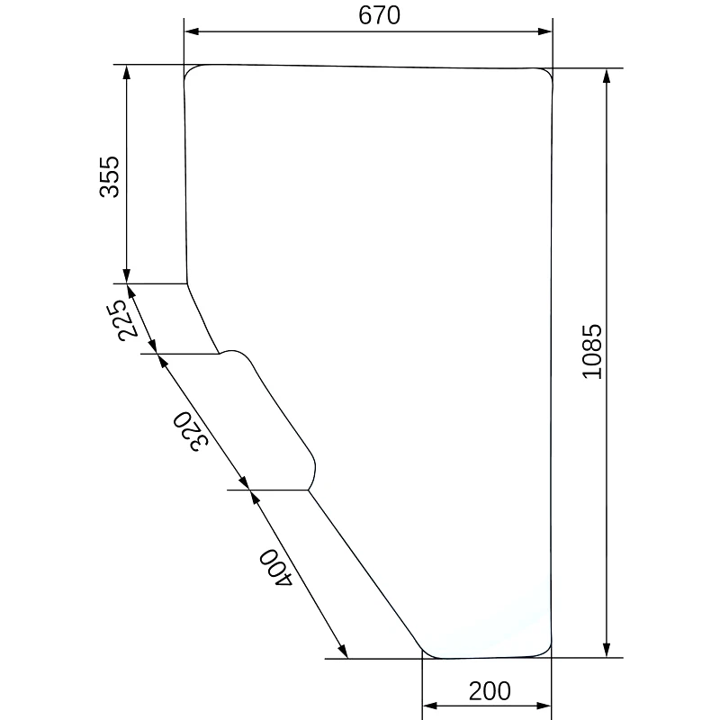 DOOR GLASS PANEL FOR RENAULT CERES 60 65 70 75 85 95 310 320 330 340 TRACTORS.