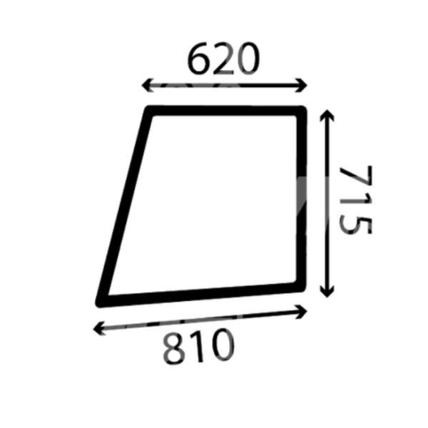 L/H UPPER DOOR GLASS FOR FORD 3430 3930 4130 4630 4830 5030 TRACTORS.