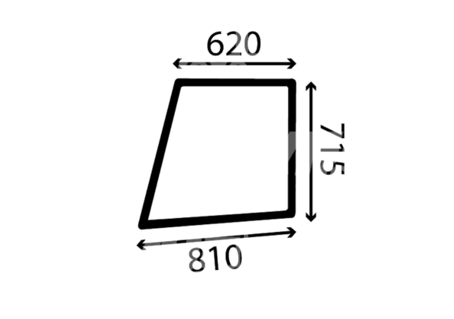 L/H UPPER DOOR GLASS FOR FORD 3430 3930 4130 4630 4830 5030 TRACTORS.